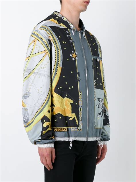 versace pilot jacket black|Versace windbreaker.